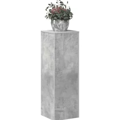 Tuin & Gazon*vidaXL Plantenstandaard 33x33x100 cm bewerkt hout Betongrijs