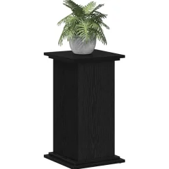 Tuin & Gazon*vidaXL Plantenstandaard 33 x 33 x 60 cm Bewerkt hout Zwart eiken