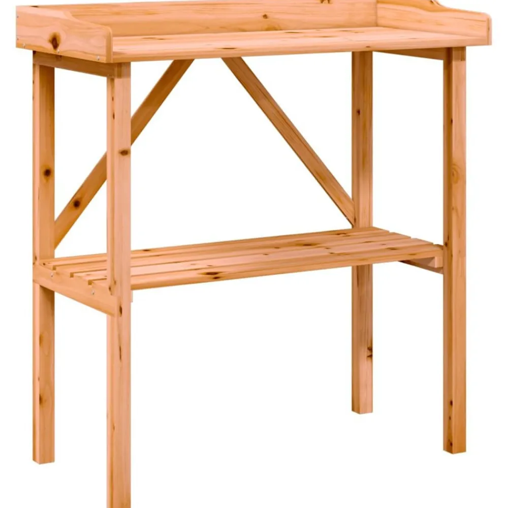 Plantentafel met schap 78x38x82,5 cm vurenhout>vidaXL Sale