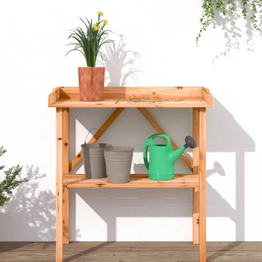 Plantentafel met schap 78x38x82,5 cm vurenhout>vidaXL Sale