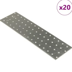Platen geperforeerd 20 st 2 mm 300x80 mm gegalvaniseerd staal>vidaXL Clearance