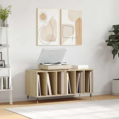 Platenkast 100x38x48 cm bewerkt hout kleurig>vidaXL Clearance