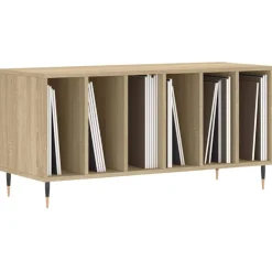 Platenkast 100x38x48 cm bewerkt hout kleurig><noscript><img width=