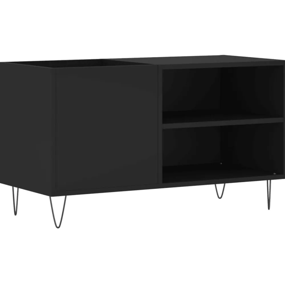 Kasten & Opbergmeubelen*vidaXL Platenkast 85x38x48 cm bewerkt hout Zwart