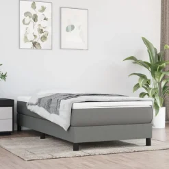 Bedden & Accessoires*vidaXL Pocketveringmatras medium 80x200x20 cm stof Donkergrijs