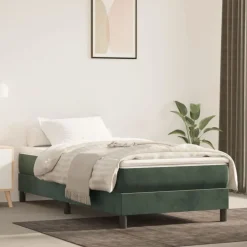 Bedden & Accessoires*vidaXL Pocketveringmatras medium 80x200x20 cm fluweel Donkergroen