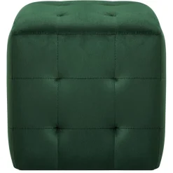 Poefs*vidaXL Poef 2 st 30x30x30 cm fluweel Groen