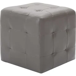 Poef 2 st 30x30x30 cm kunstleer>vidaXL New