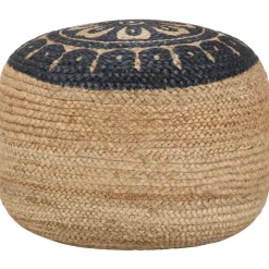 Poef handgemaakt 45x30 cm jute>vidaXL Sale