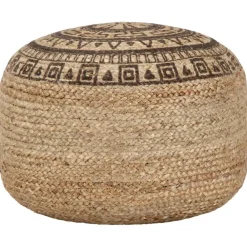 Poef handgemaakt 45x30 cm jute>vidaXL Hot
