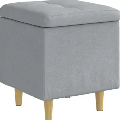 Poef met Opbergruimte 40 x 40 x 45 cm Stof>vidaXL Best