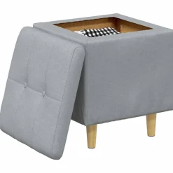 Poef met Opbergruimte 40 x 40 x 45 cm Stof><noscript><img width=