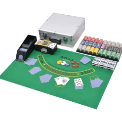 Spellen*vidaXL Poker/blackjack set met 600 chips aluminium