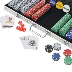 Spellen*vidaXL Pokerset met 500 chips aluminium