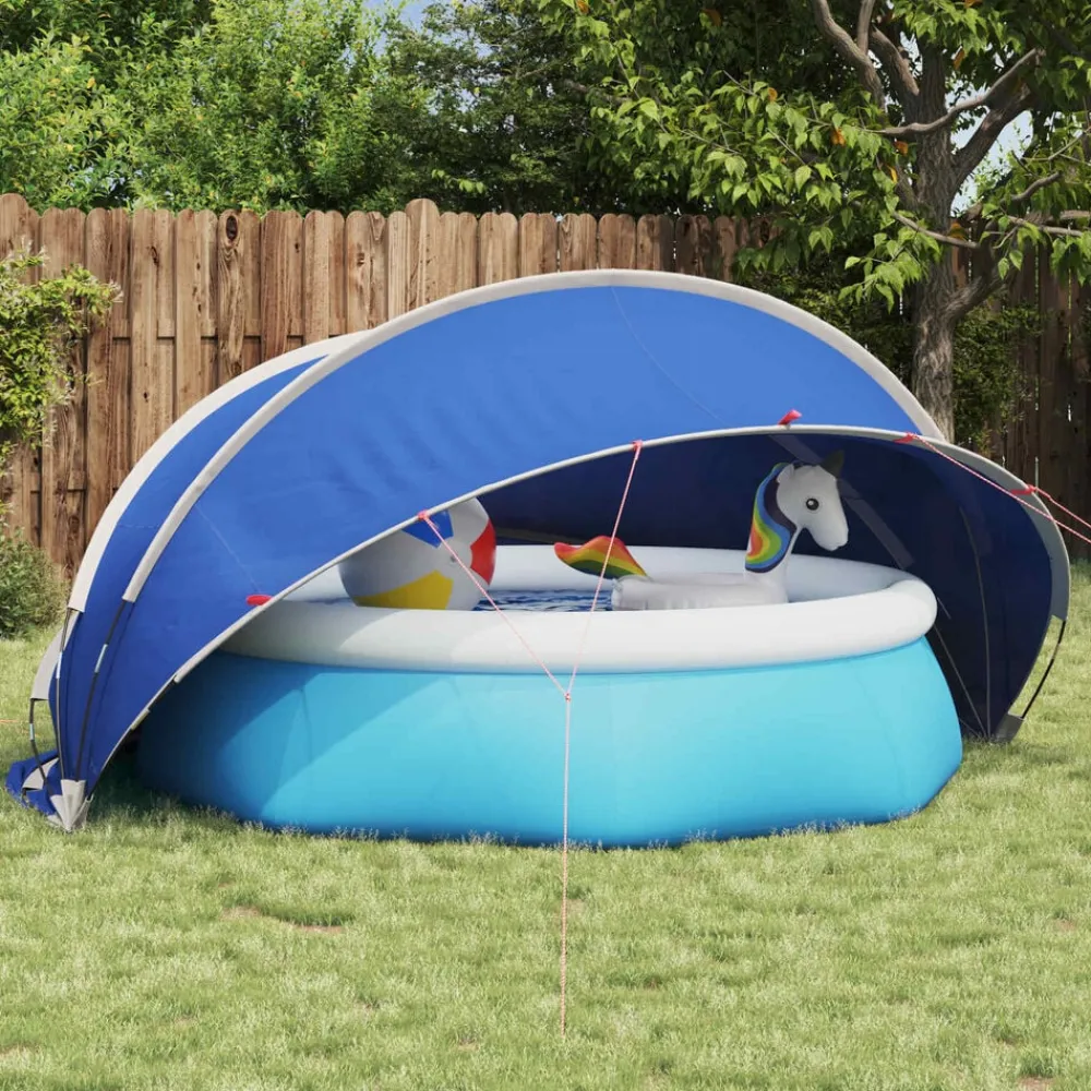 Zwembaden & Spa'S*vidaXL Pooldome 336 x 322 x 160 cm 185T polyester met PU-coating Groen