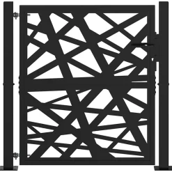 Poort met lichtontwerp 100x100 cm staal zwart><noscript><img width=