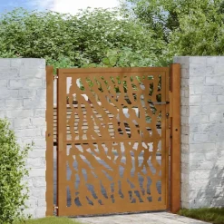 Poort met sporenontwerp 100x100 cm weervast staal>vidaXL Sale
