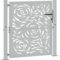 Tuinafscheidingen*vidaXL Poort met vlamontwerp 100x100 cm weervast staal Cortenstaal/Bruin