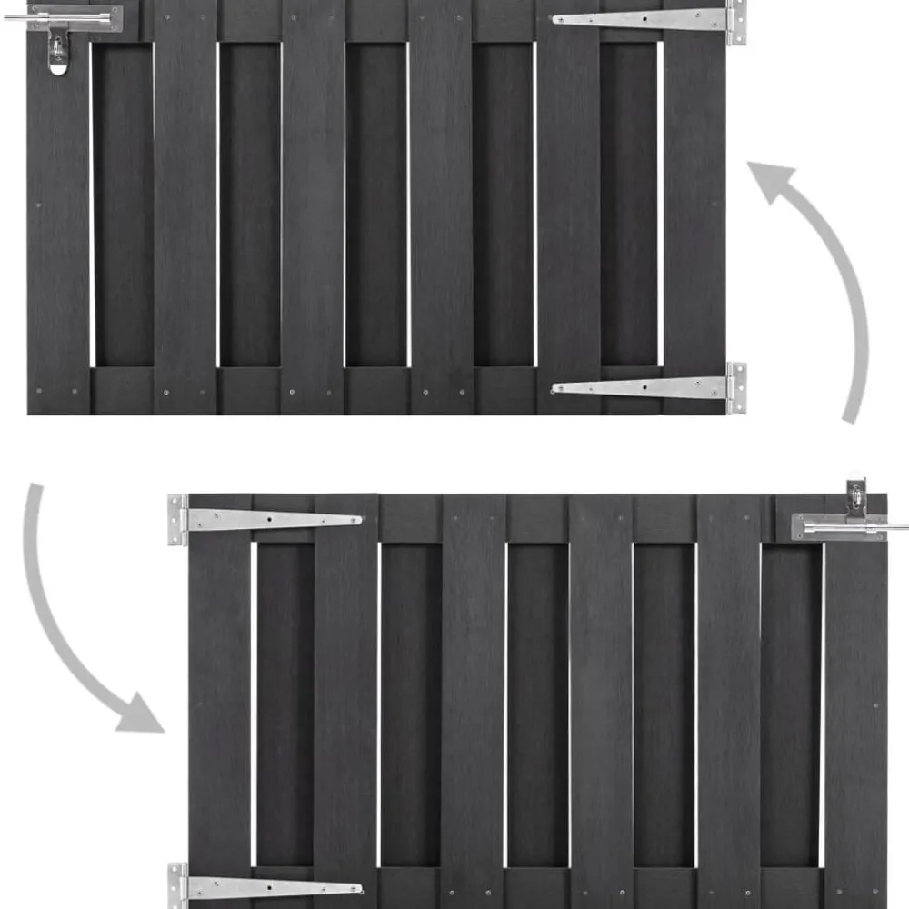 Poort 100x60 cm HKC grijs>vidaXL Sale