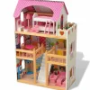 Speelgoed*vidaXL Poppenhuis 3 verdiepingen 60x30x90 cm hout