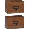 Kantoorartikelen*vidaXL Potloodetui Multikleur 18 x 10 x 12 cm Massief Mahoniehout