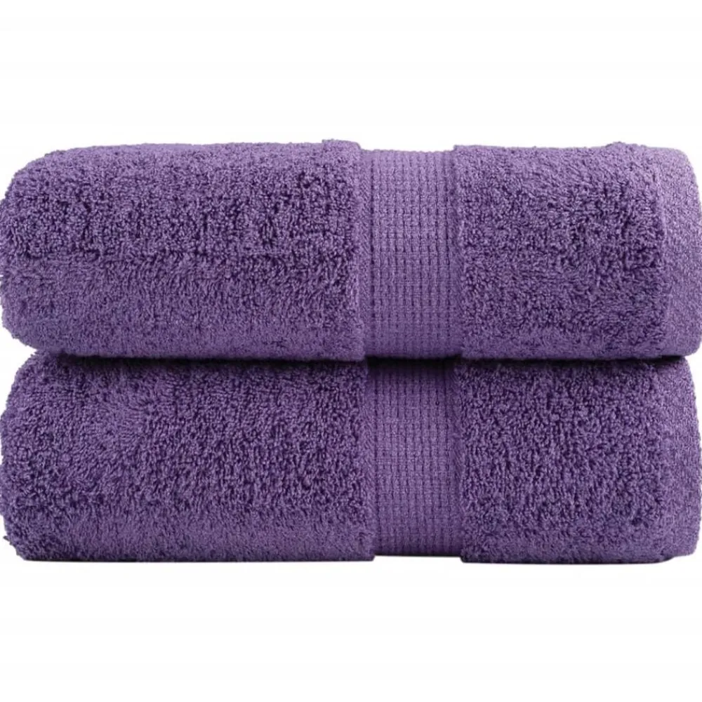 Linnengoed*vidaXL Premium washandjes SOLUND 2 st 30x30 cm 600 g/m2 Paars