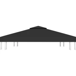 Tuin & Gazon*vidaXL Prieeldak 2-laags 310 g/m² 3x3 m Zwart