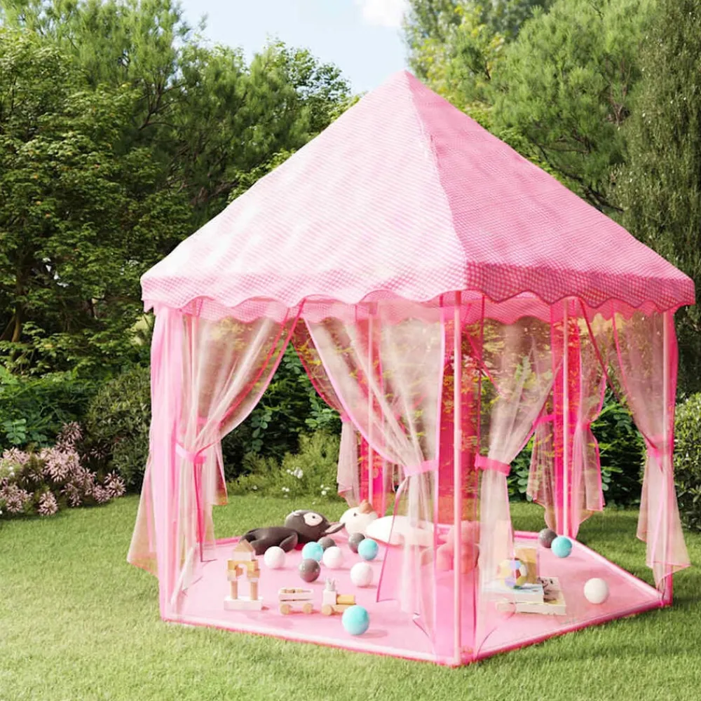 Buitenspeelgoed*vidaXL Prinsessenspeeltent met 250 Ballen 133x140 cm roze Meerkleurig 1