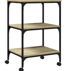 Printerkastje 3-laags 50x41x75 cm bewerkt hout>vidaXL Outlet
