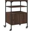 Printerkastje 3-laags 50x40x76 cm bewerkt hout bruin eiken>vidaXL Best