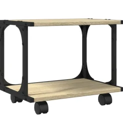 Elektronica*vidaXL Printerkastje 2-laags 41x28x33,5 cm hout Sonoma eiken