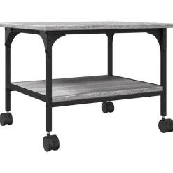 Printerkastje 2-laags 50x40x38 cm bewerkt hout>vidaXL