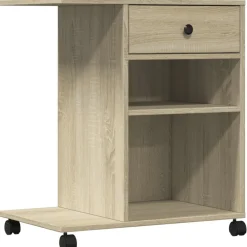 Printerkastje met wielen 60x40x68,5 cm kleurig>vidaXL