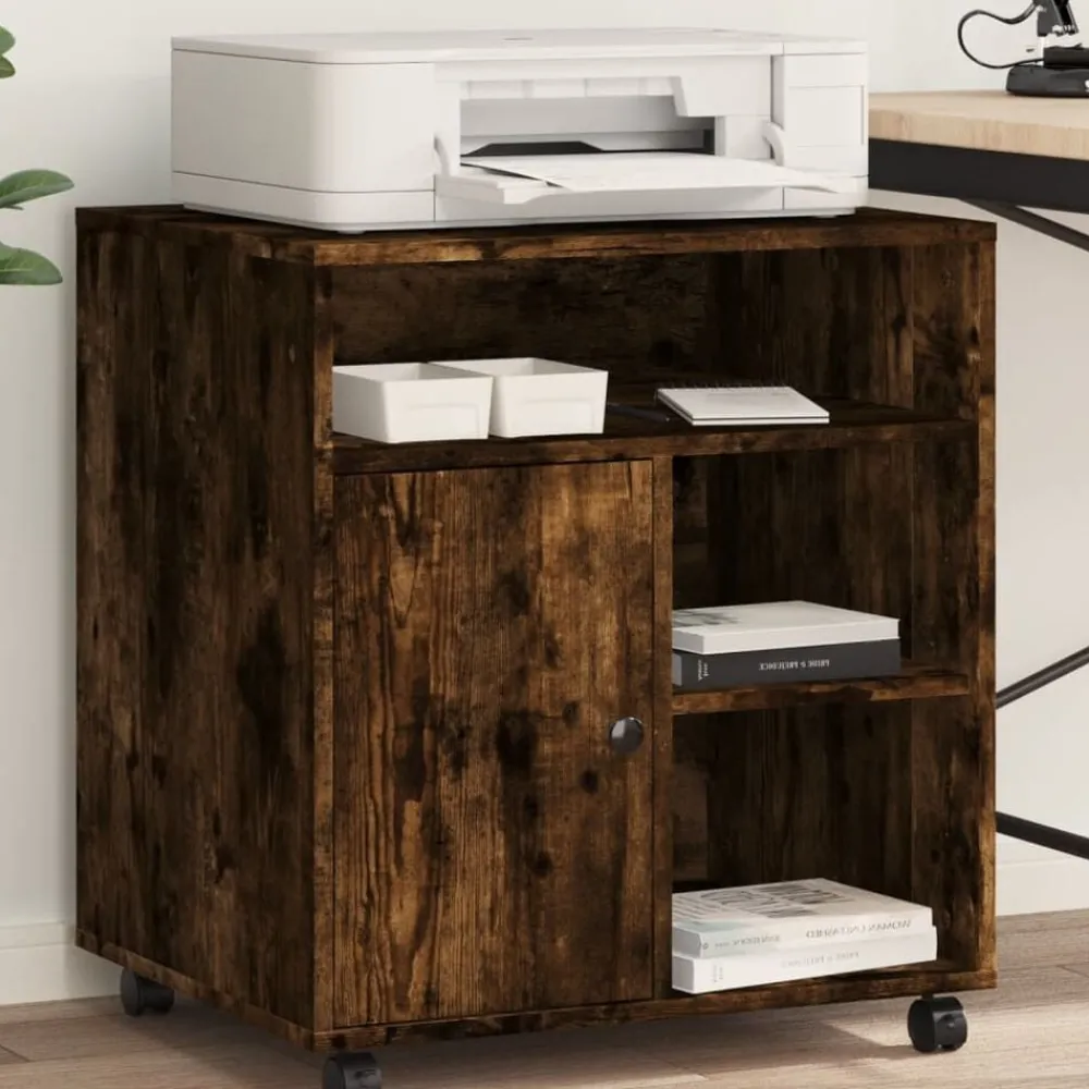 Printerkastje met wielen 60x50x67 cm kleurig>vidaXL Outlet