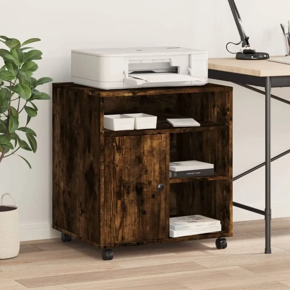 Printerkastje met wielen 60x50x67 cm kleurig>vidaXL Outlet