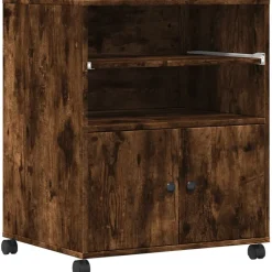 Printerkastje met wielen 60x48x74 cm kleurig>vidaXL
