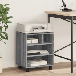 Printerkastje met wielen 41x32x48 cm eikenkleur><noscript><img width=