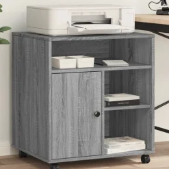 Printerkastje met wielen 60x50x67 cm eikenkleur>vidaXL Outlet