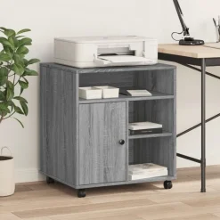 Printerkastje met wielen 60x50x67 cm eikenkleur><noscript><img width=