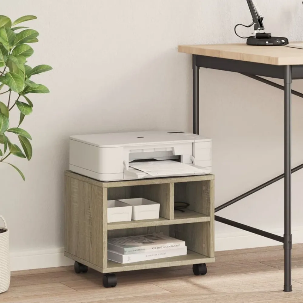 Printerkastje met wielen 41x32x34,5 cm kleurig>vidaXL Discount