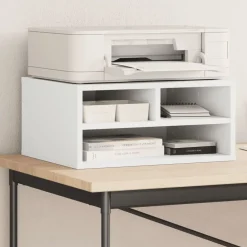 Elektronica*vidaXL Printerkastje 49x40x22,5 cm bewerkt hout Wit