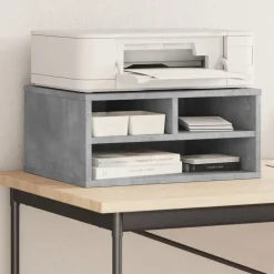 Elektronica*vidaXL Printerkastje 49x40x22,5 cm bewerkt hout Betongrijs