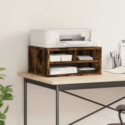 Elektronica*vidaXL Printerkastje 49x40x22,5 cm bewerkt hout kleurig Gerookt eiken