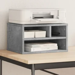 Elektronica*vidaXL Printerkastje 40x32x22,5 cm bewerkt hout Betongrijs