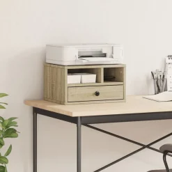 Elektronica*vidaXL Printerkastje 40x32x22,5 cm bewerkt hout kleurig Sonoma eiken