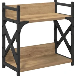 Elektronica*vidaXL Printerstand Artisan Eiken 40 x 20 x 40 cm Bewerkt hout artisanaal eikenkleurig