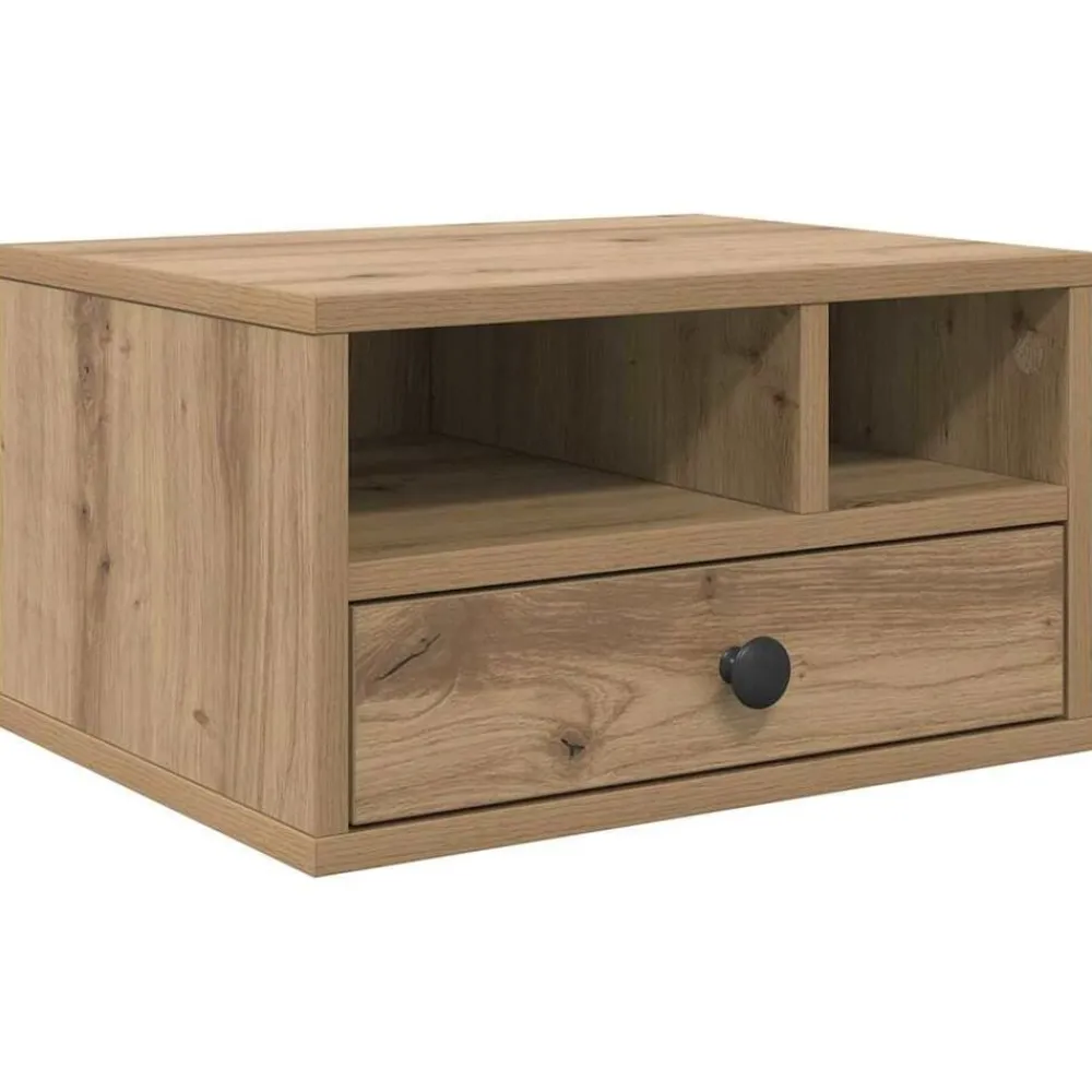 Printerstand Artisan Eiken 40 x 32 x 24 cm Bewerkt hout>vidaXL Hot