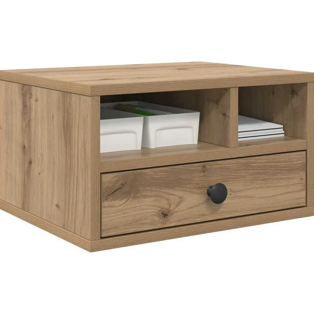 Printerstand Artisan Eiken 40 x 32 x 24 cm Bewerkt hout>vidaXL Hot