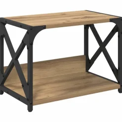 Elektronica*vidaXL Printerstand Artisan Eiken 44 x 26 x 31,5 cm Bewerkt hout artisanaal eikenkleurig