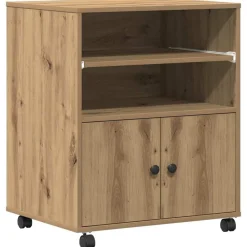 Printerstand Artisan Eiken 60 x 48 x 74 cm Bewerkt hout>vidaXL Clearance